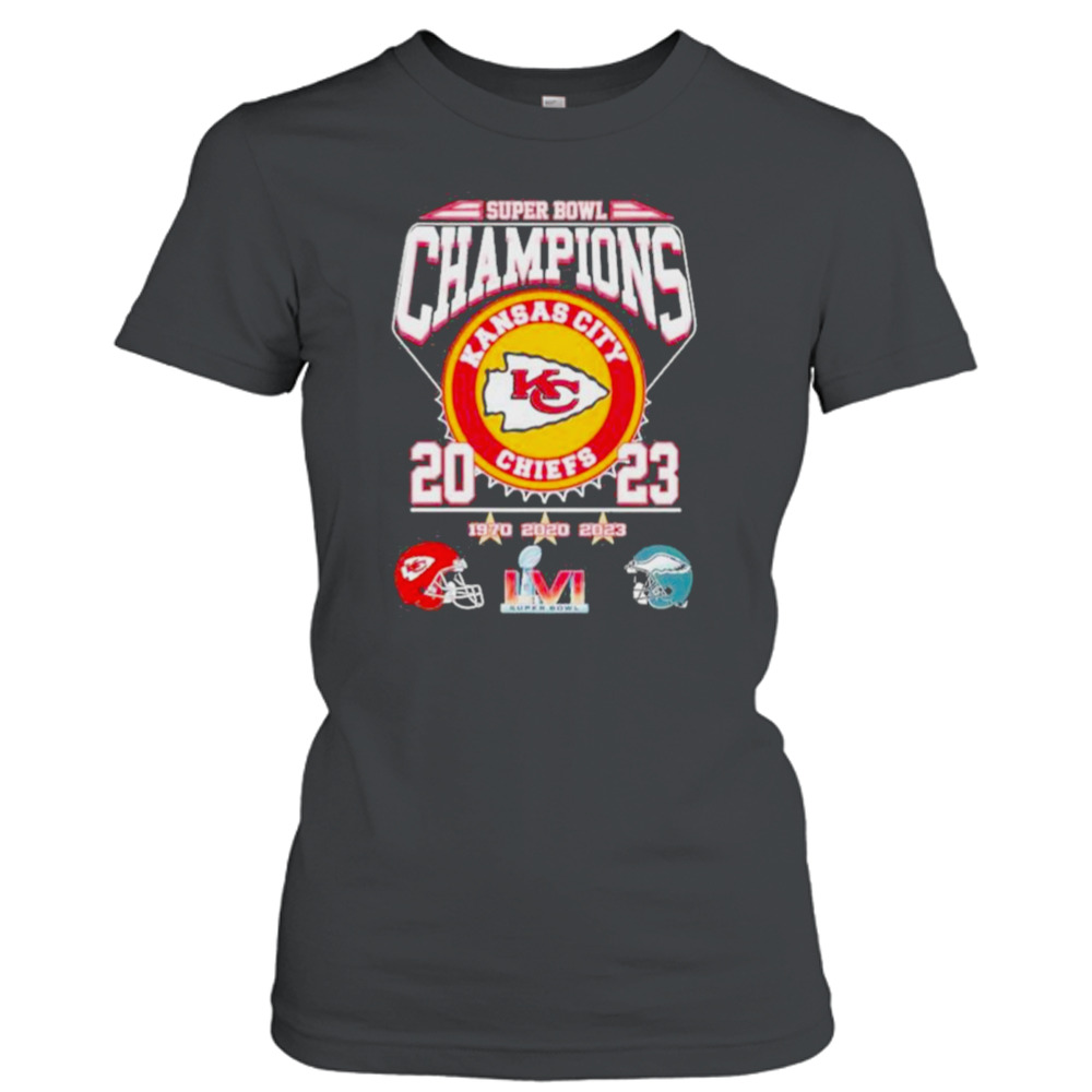 Kansas City Chiefs Vs Philadelphia Eagles 2023 Super Bowl Champions 2023 Unisex TShirt Millymic